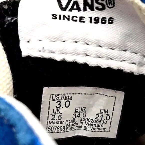 Vans Old Skool V Retro Court Blue White Unisex Sneakers 507698 Kid's Size 3.0 - Picture 12 of 12